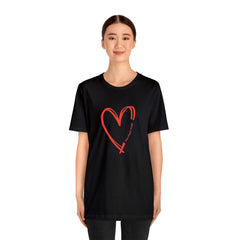 Valentine's Day Hot Flash Heart Short Sleeve Tee Express Delivery available