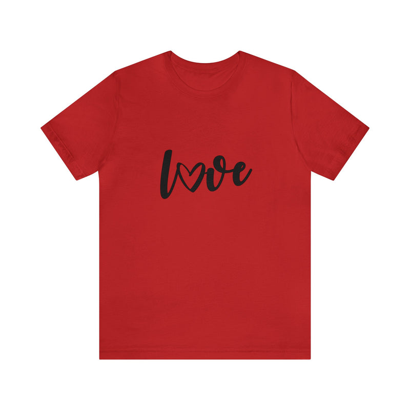 Valentine's Day Black Love Jersey Short Sleeve Tee