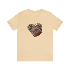 Valentine's Day Love of Football Jersey Short Sleeve Tee