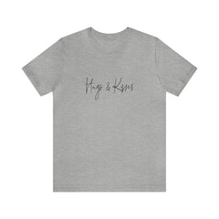 Valentine's Day Hugs and Kisses Unisex Jersey Short Sleeve Tee