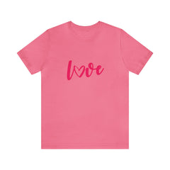 Valentine's Day Pink Love Unisex Jersey Short Sleeve Tee