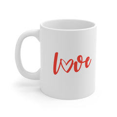 Valentine's Day Red Love Ceramic Mug 11 oz.