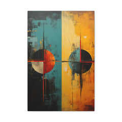 Two Moons Abstract African Art Collection Canvas Gallery Wraps