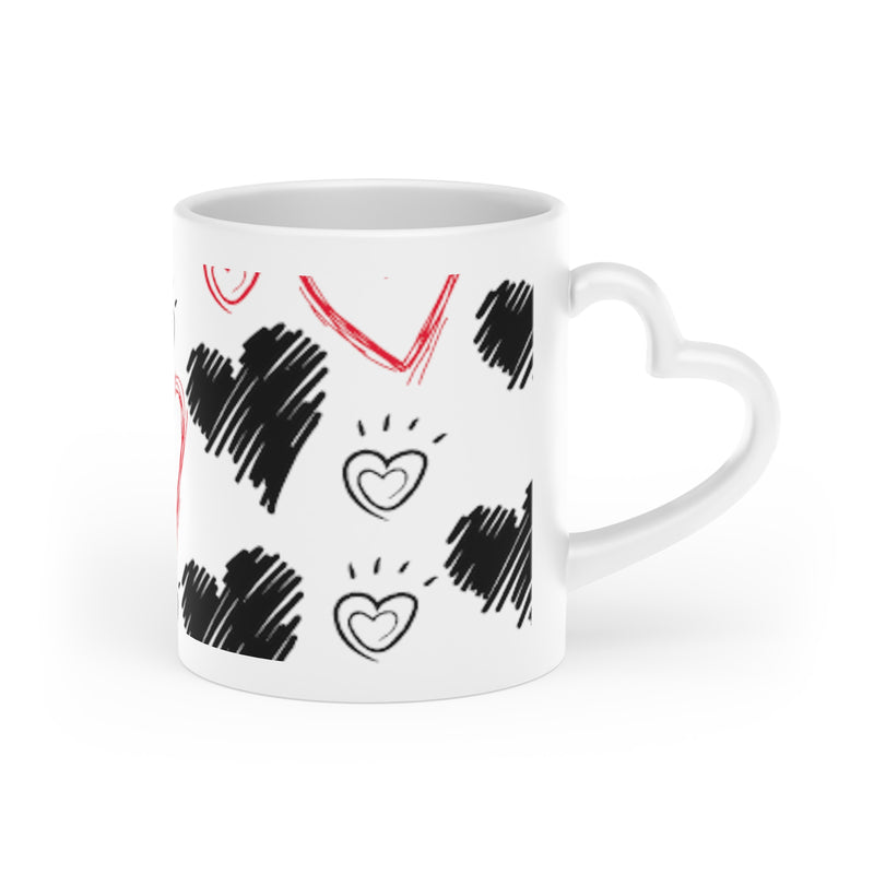 Valentine's Day Heart-Shaped' Ceramic Mug 11 oz.