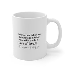 Valentine's Day Hugs and Kisses Ceramic Mug 11 oz.