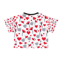 Valentine's Day Pattern Crop Tee (AOP)