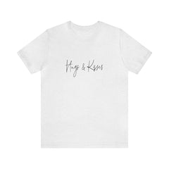 Valentine's Day Hugs and Kisses Unisex Jersey Short Sleeve Tee