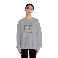 Single, Taken, or Tacos Valentine's Day Heavy Blend™ Crewneck Sweatshirt