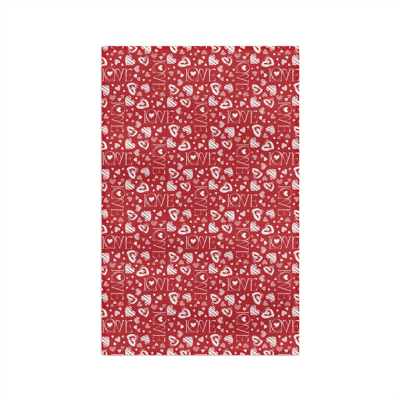 Valentine's Day Pattern Microfiber Tea Towel