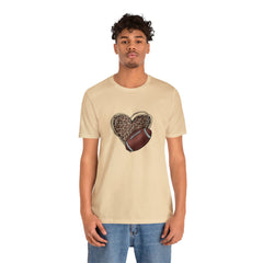 Valentine's Day Love of Football Jersey Short Sleeve Tee