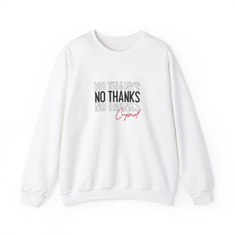 No Thanks Cupid Valentine's Day Unisex Heavy Blend™ Crewneck Sweatshirt