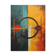 One Moon Abstract African Art Collection Canvas Gallery Wraps