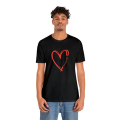 Valentine's Day Hot Flash Heart Short Sleeve Tee Express Delivery available