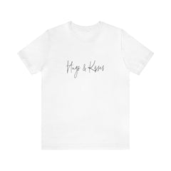 Valentine's Day Hugs and Kisses Unisex Jersey Short Sleeve Tee