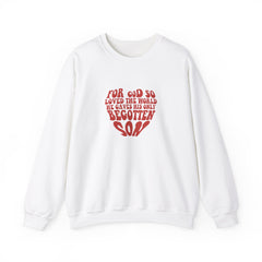 Valentine's Day For God So Loved the World He Gave His Only Begotten Son Heavy Blend™ Sweatshirt