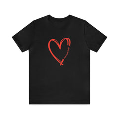 Valentine's Day Hot Flash Heart Short Sleeve Tee Express Delivery available