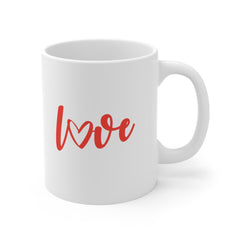 Valentine's Day Red Love Ceramic Mug 11 oz.