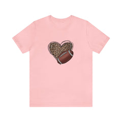 Valentine's Day Love of Football Jersey Short Sleeve Tee