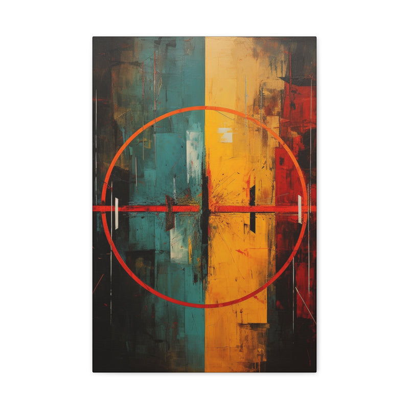 One Moon Abstract African Art Collection Canvas Gallery Wraps