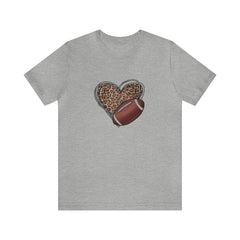 Valentine's Day Love of Football Jersey Short Sleeve Tee