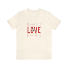 Valentine's Day Love Her Jersey Short Sleeve Tee