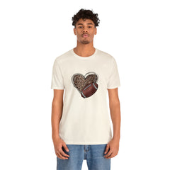 Valentine's Day Love of Football Jersey Short Sleeve Tee