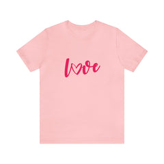 Valentine's Day Pink Love Unisex Jersey Short Sleeve Tee