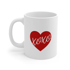 XOXO Heart Valentine's Day Ceramic Mug 11 oz.