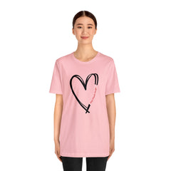 Valentine's Day Hot Flash Heart Short Sleeve Tee Express Delivery available