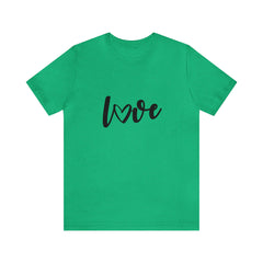 Valentine's Day Black Love Jersey Short Sleeve Tee