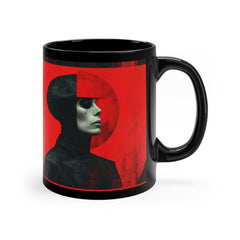 Valentine's Day Avant-garde Collection Ceramic Black Mug 11 oz.