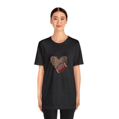 Valentine's Day Love of Football Jersey Short Sleeve Tee