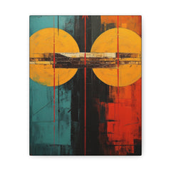 Two Moons Abstract African Art Collection Canvas Gallery Wraps