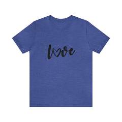 Valentine's Day Black Love Jersey Short Sleeve Tee