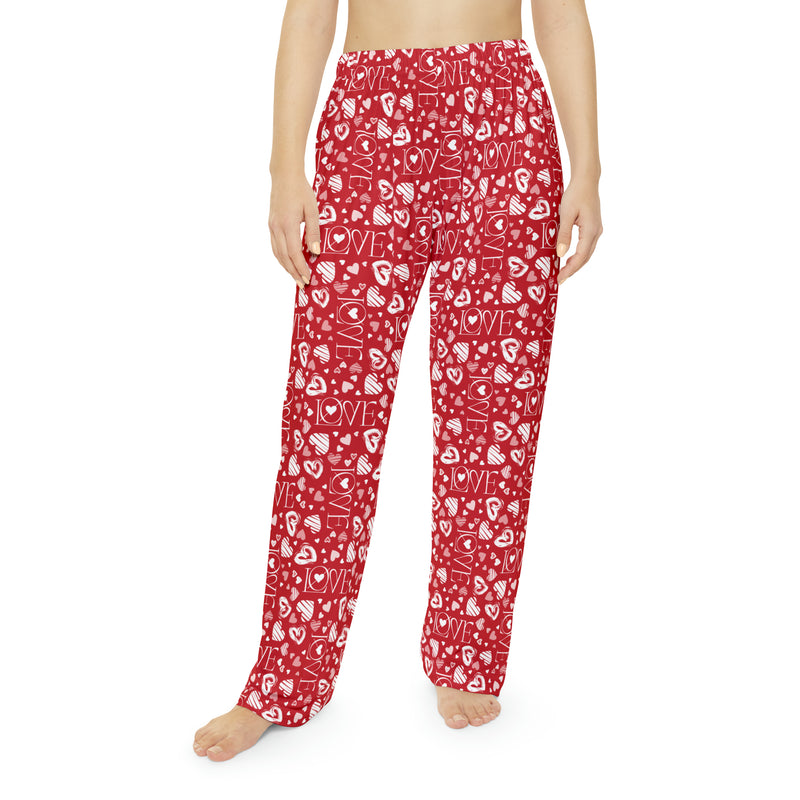 Valentine's Day Pattern Women's Pajama Pants (AOP)