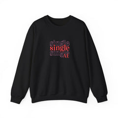 Single as AF Valentine's Day Unisex Heavy Blend™ Crewneck Sweatshirt