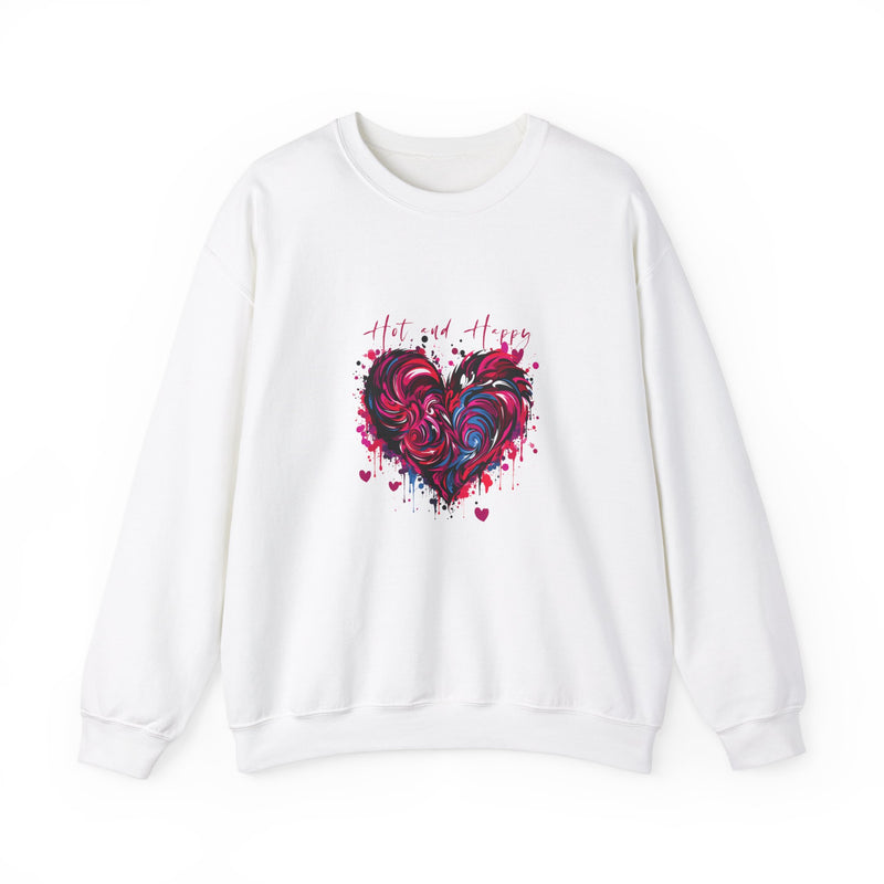 Valentine's Day Hot and Happy Heavy Blend™ Crewneck Sweatshirt