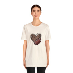 Valentine's Day Love of Football Jersey Short Sleeve Tee