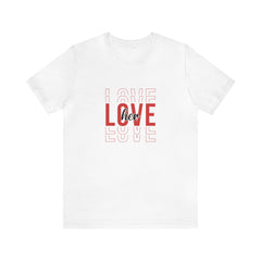 Valentine's Day Love Her Jersey Short Sleeve Tee