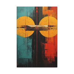 Two Moons Abstract African Art Collection Canvas Gallery Wraps