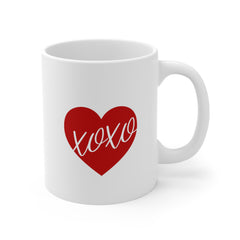 XOXO Heart Valentine's Day Ceramic Mug 11 oz.