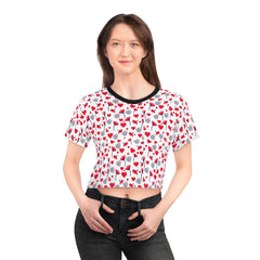 Valentine's Day Pattern Crop Tee (AOP)