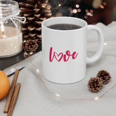 Valentine's Day Pink Love Ceramic Mug 11oz