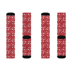 Valentine's Day Pattern Sublimation Socks