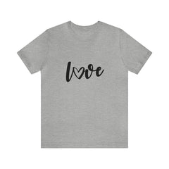 Valentine's Day Black Love Jersey Short Sleeve Tee