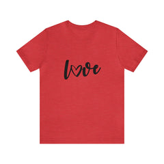 Valentine's Day Black Love Jersey Short Sleeve Tee