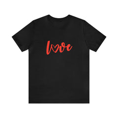 Valentine's Day Red Love Unisex Jersey Short Sleeve Tee