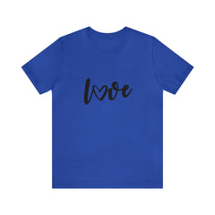 Valentine's Day Black Love Jersey Short Sleeve Tee