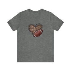 Valentine's Day Love of Football Jersey Short Sleeve Tee