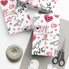 Valentine's Day Hearts Pattern Wrapping Paper